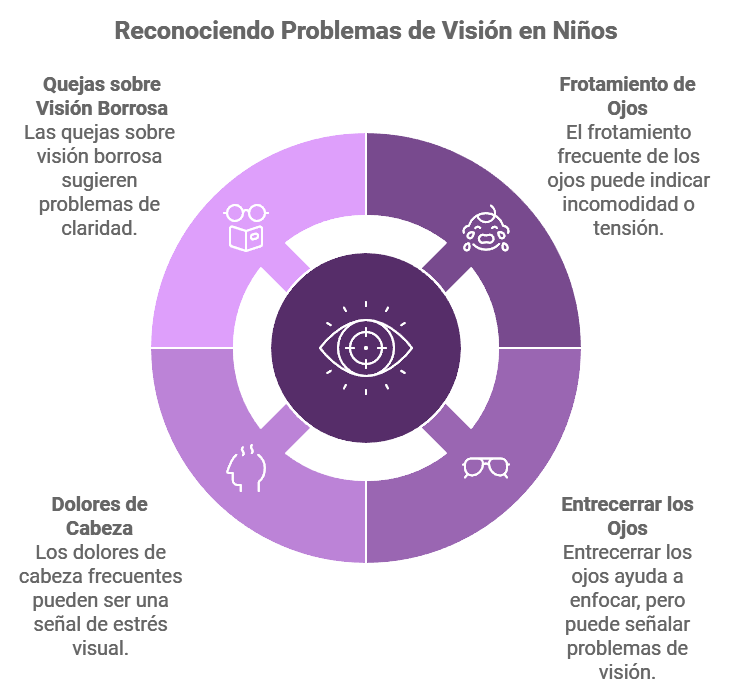 reconociendo problemas de visión en niños