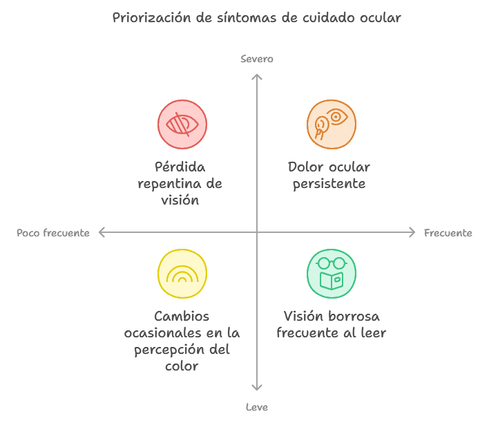 Signos de alarma de probleas visuales. Cúando visitar al oculista