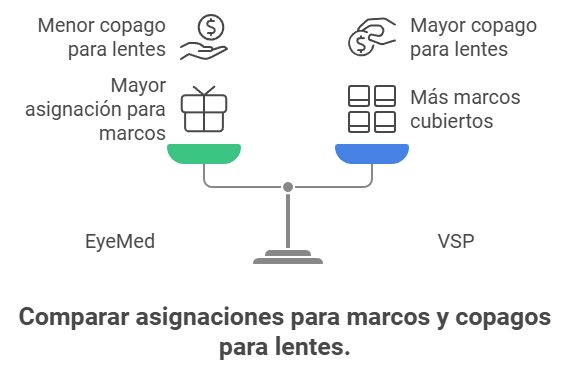 EyeMed y VSP ofrecen asignaciones para lentes y marcos